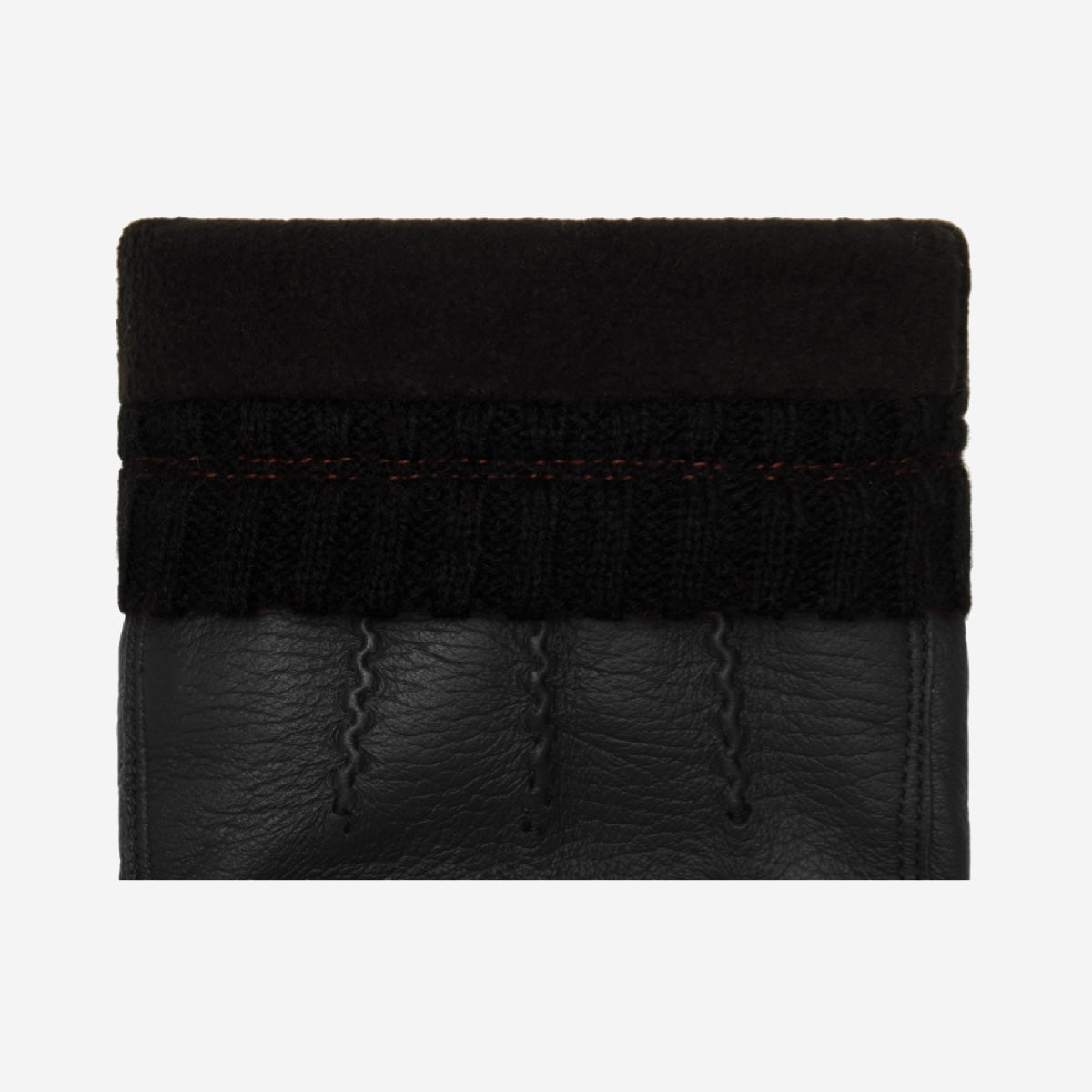 William (black) - goatskin leather gloves with warm fleece lining and press-stud - Schwartz & von Halen - EU - 3