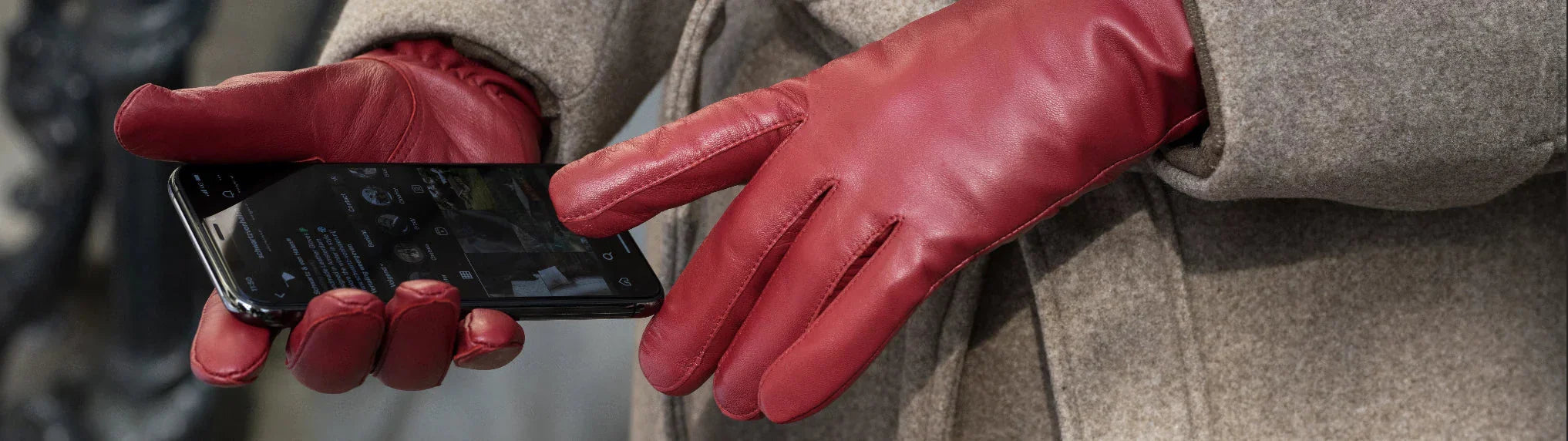 Red Leather Gloves - Schwartz & von Halen - EU