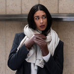 Ivy (brown) - sheepskin leather gloves with wool/cashmere lining & touchscreen feature - Schwartz & von Halen - EU - 7