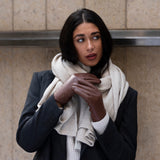 Ivy (brown) - sheepskin leather gloves with wool/cashmere lining & touchscreen feature - Schwartz & von Halen - EU - 7