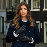 Black Leather Gloves Women Kira - Schwartz & von Halen® UK - Premium Leather Gloves - 6