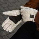 Hudson (light grey) - knitted gloves from Shetland wool with warm fleece lining - Schwartz & von Halen - EU - 7
