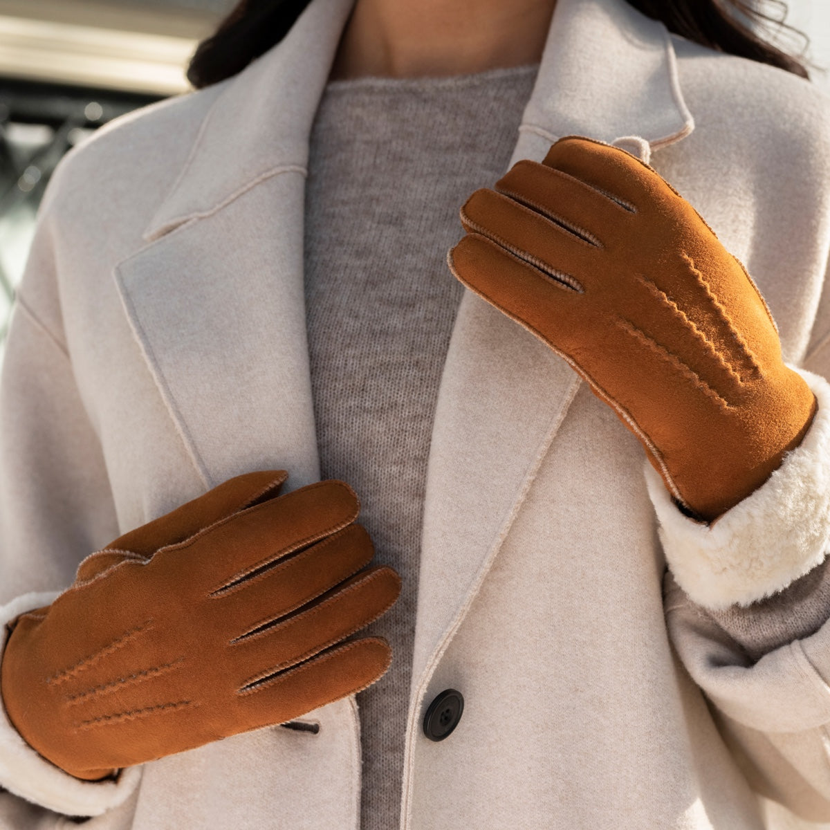 Women’s Brown Suede Leather Gloves Giocante - Schwartz & von Halen® UK - Premium Leather Gloves - 7