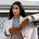 Women’s Brown Suede Leather Gloves Giocante - Schwartz & von Halen® UK - Premium Leather Gloves - 11