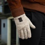 Hudson (light grey) - knitted gloves from Shetland wool with warm fleece lining - Schwartz & von Halen - EU - 10