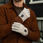 Hudson (light grey) - knitted gloves from Shetland wool with warm fleece lining - Schwartz & von Halen - EU - 11