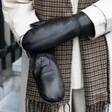 Mia – stylish leather mittens with luxurious lambswool lining & touchscreen feature - Schwartz & von Halen - EU - 8