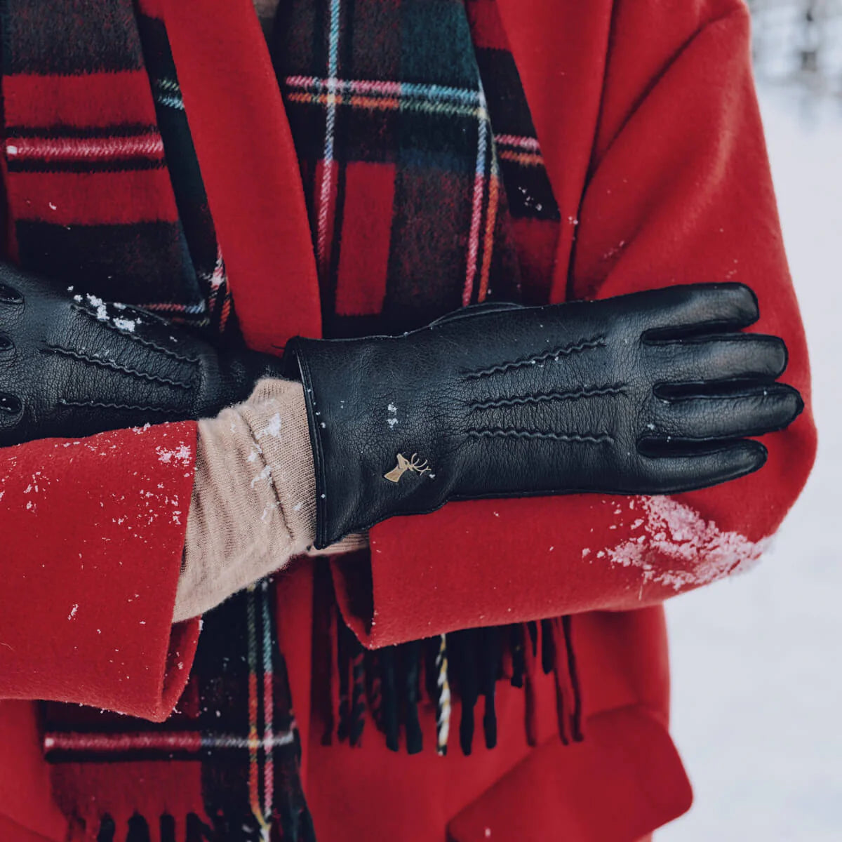 Handmade Men’s Peccary Winter Leather Driving Gloves – Unlined, Unisex Style, Natural Leather