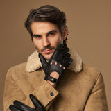 Austin (black) – luxurious driving gloves made of American deerskin leather - Schwartz & von Halen - EU - 7