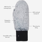 Camila – fluffy mittens with faux lamb fur lining and adjustable cuff - Schwartz & von Halen - EU - 9