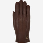 Alessandra (brown) - goatskin leather gloves with lambswool lining & touchscreen feature  - Schwartz & von Halen - EU - 1