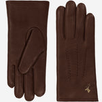 Alessandra (brown) - goatskin leather gloves with lambswool lining & touchscreen feature  - Schwartz & von Halen - EU - 2
