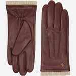 Emily (brown) – deerskin (American deerskin) leather gloves with warm wool lining - Schwartz & von Halen - EU - 2