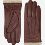 Emily (brown) – deerskin (American deerskin) leather gloves with warm wool lining - Schwartz & von Halen - EU - 2