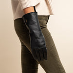 Emma Extra Long Sheepskin Women Gloves Zwart - Schwartz & von Halen® UK - Premium Leather Gloves - 13