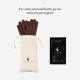 Ivy (yellow) - sheepskin leather gloves with wool/cashmere lining & touchscreen feature