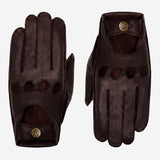 Gosling (dark brown) – Classic men's lambskin driving gloves with touchscreen feature