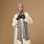 Charlie (grey) - premium scarf made of soft Merino wool (unisex) - Schwartz & von Halen - EU - 4