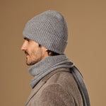 Charlie (grey) - premium scarf made of soft Merino wool (unisex) - Schwartz & von Halen - EU - 7