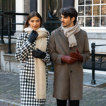 Harvey (cognac) - goatskin leather gloves with luxurious wool lining & touchscreen feature - Schwartz & von Halen - EU - 9