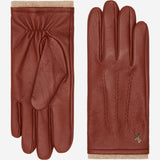 Harvey (cognac) - goatskin leather gloves with luxurious wool lining & touchscreen feature - Schwartz & von Halen - EU - 2