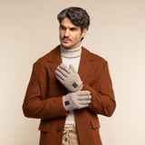 Hudson (light grey) - knitted gloves from Shetland wool with warm fleece lining - Schwartz & von Halen - EU - 4