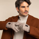 Hudson (light grey) - knitted gloves from Shetland wool with warm fleece lining - Schwartz & von Halen - EU - 9