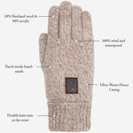 Hudson (light grey) - knitted gloves from Shetland wool with warm fleece lining - Schwartz & von Halen - EU - 13