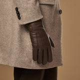 Hunter (brown) – goatskin gloves with lambswool lining & touchscreen feature - Schwartz & von Halen - EU - 7