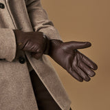 Hunter (brown) – goatskin gloves with lambswool lining & touchscreen feature - Schwartz & von Halen - EU - 11