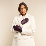 Purple Leather Gloves Lambskin Women Ivy - Schwartz & von Halen® UK - Premium Leather Gloves - 10