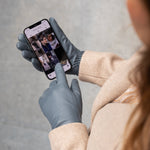 Ivy (grey) – sheepskin leather gloves with wool/cashmere lining & touchscreen feature  - Schwartz & von Halen - EU - 5