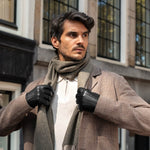 Jake (black) - sheepskin gloves with warm fleece lining & touchscreen feature  - Schwartz & von Halen - EU - 8