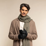 Jake (black) - sheepskin gloves with warm fleece lining & touchscreen feature  - Schwartz & von Halen - EU - 10