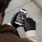 Jake (black) - sheepskin gloves with warm fleece lining & touchscreen feature  - Schwartz & von Halen - EU - 5