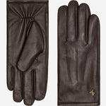 Jake (dark brown) - sheepskin gloves with warm fleece lining & touchscreen feature  - Schwartz & von Halen - EU - 2