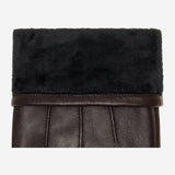 Jake (dark brown) - sheepskin gloves with warm fleece lining & touchscreen feature  - Schwartz & von Halen - EU - 3
