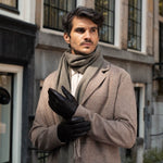 James (black) - classic sheepskin leather gloves with luxurious cashmere lining & touchscreen feature - Schwartz & von Halen - EU - 10