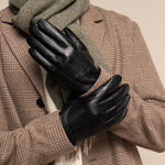 James (black) - classic sheepskin leather gloves with luxurious cashmere lining & touchscreen feature - Schwartz & von Halen - EU - 11