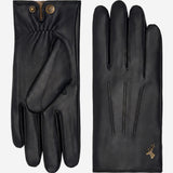Jasmine (black) - Women’s lambskin gloves with luxurious rabbit fur lining and touchscreen feature