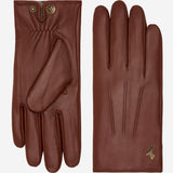 Jasmine (brown) - Women’s lambskin gloves with luxurious rabbit fur lining and touchscreen feature