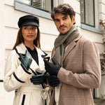 Jaxon (black) - goatskin leather gloves with luxurious faux fur lining & touchscreen feature - Schwartz & von Halen - EU - 8