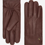 Jaxon (brown) - goatskin leather gloves with luxurious faux fur lining & touchscreen feature - Schwartz & von Halen - EU - 2