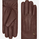 Jaxon (brown) - goatskin leather gloves with luxurious faux fur lining & touchscreen feature - Schwartz & von Halen - EU - 2