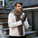 Jaxon (brown) - goatskin leather gloves with luxurious faux fur lining & touchscreen feature - Schwartz & von Halen - EU - 12