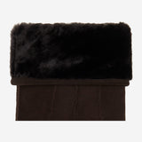 Josie (brown) - suede goatskin leather gloves with luxurious shearling lining