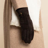 Brown Suede Leather Gloves Women Josie - Schwartz & von Halen® UK - Premium Leather Gloves - 9