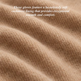 Kathleen (black) - Exclusive peccary leather women's gloves with cashmere lining