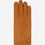 Kathleen (cognac) - Exclusive peccary leather women's gloves with cashmere lining