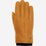 William (yellow) - goatskin leather gloves with warm fleece lining and press-stud - Schwartz & von Halen - EU - 1